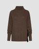 Marella Women's Cashmere Blend Mock Polo Neck Jumper with Silk Sash - 1