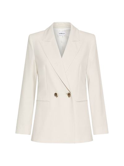 Marella Women's Double Breasted Stretch Canvas Blazer