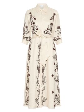 Marella Women's Embroidered Linen Dress