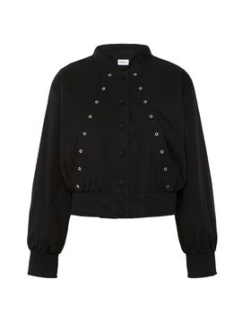 Marella Women's Eyelet Detail Cotton Bomber Jacket