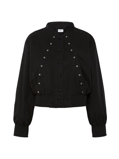 Marella Women's Eyelet Detail Cotton Bomber Jacket