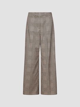 Marella Women's Glen Plaid Viscose Blend Trousers