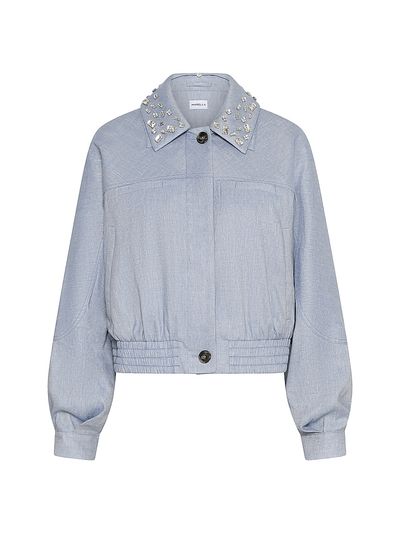 Marella Women's Herringbone Viscose Blend Sporty Jacket