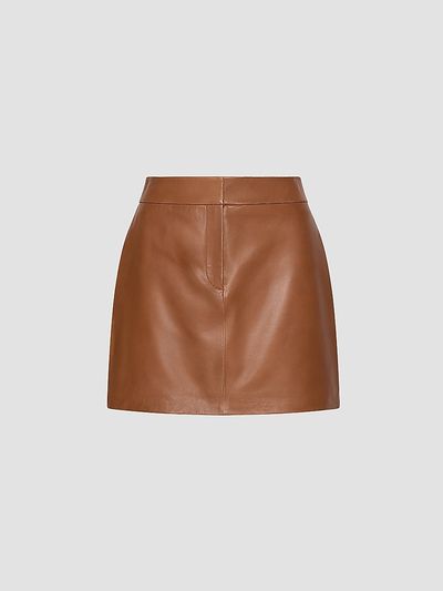 Marella Women's Leather Mini Skirt