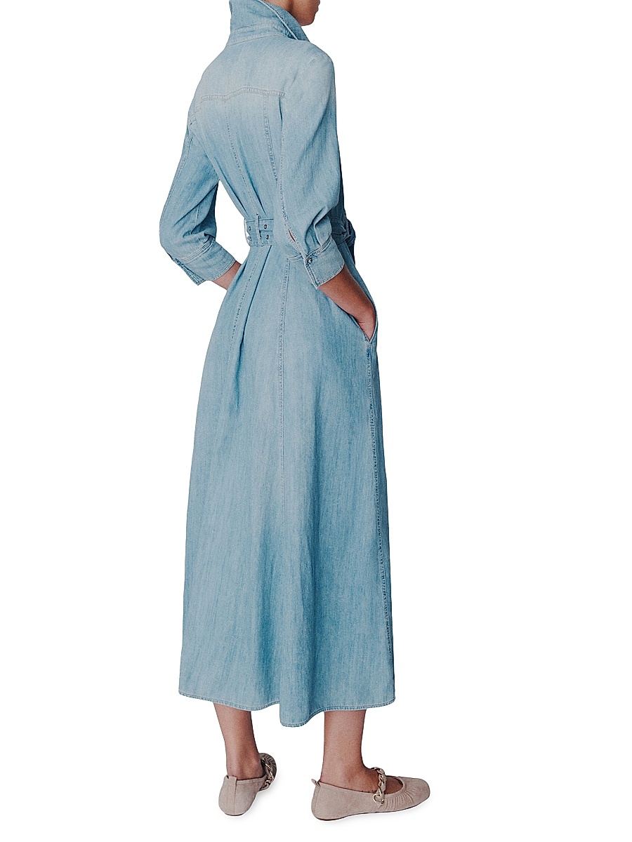 marella denim dress Style:Queen Navey size_fit_reviewform_judgeme Denim shirt dress Grey Lace Off Shoulder Dress in fluid pure