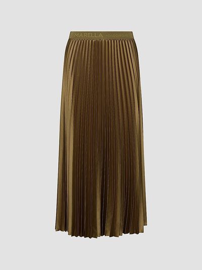 Marella Women's Pleated Satin Skirt