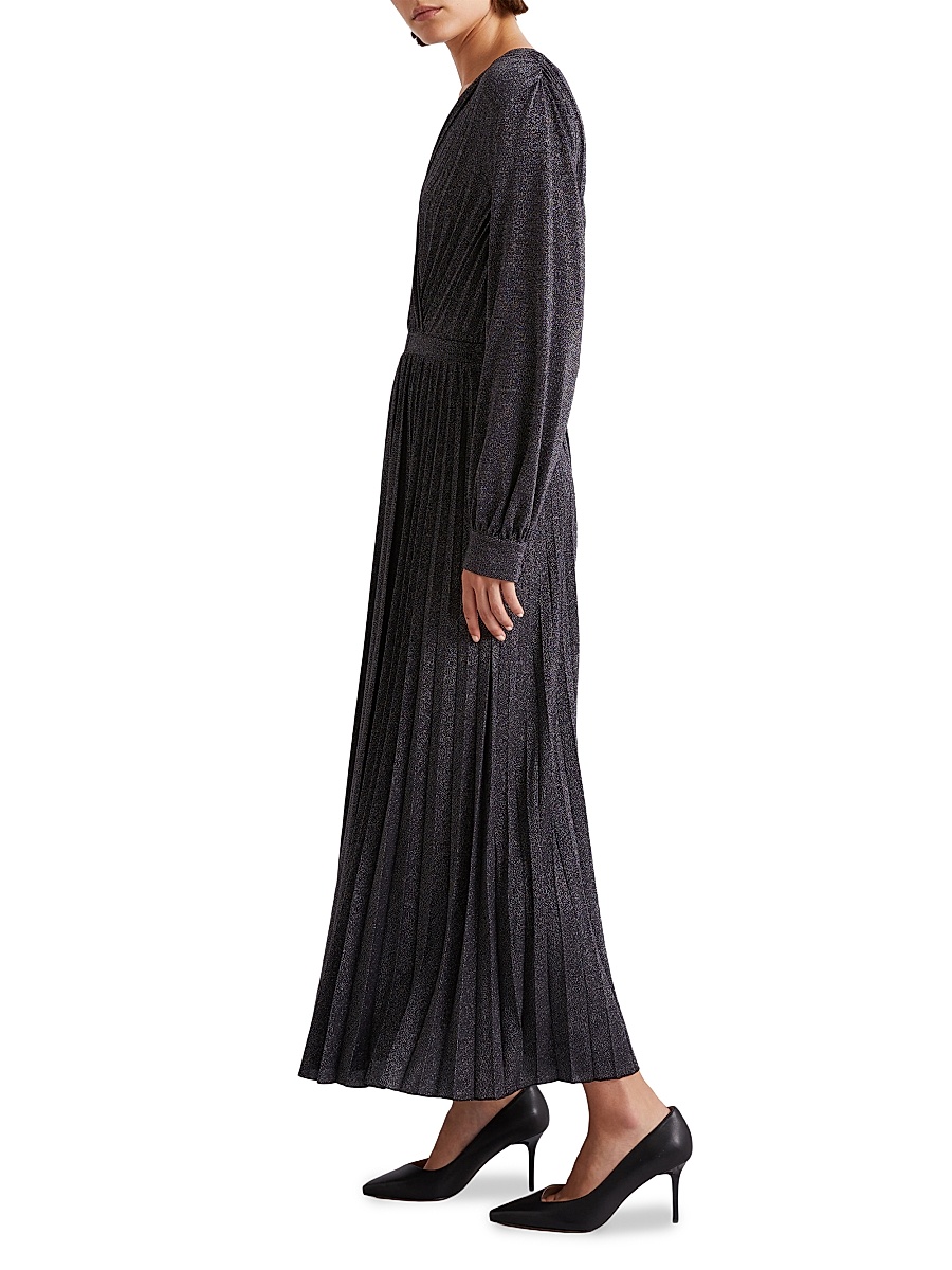 marella pleated dress Buy Marella Brown Cascia Pleated Maxi Dress in Lurex Jersey For Women Online