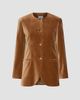 Marella Women's Straight Fit Stretch Velvet Blazer - 6