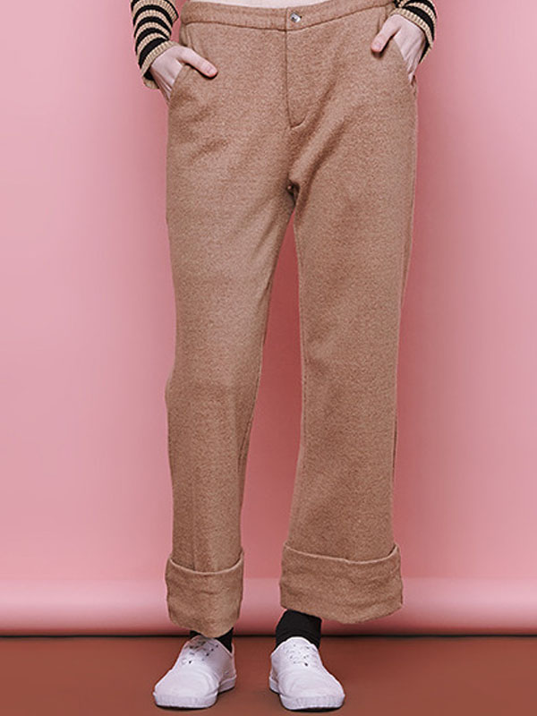 margarin fingers Cuffed Pants (Beige)
