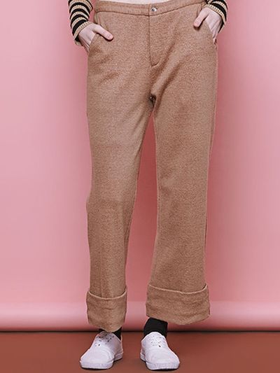 margarin fingers Cuffed Pants (Beige)