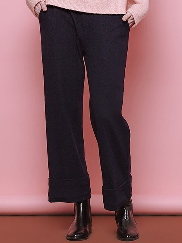 margarin fingers Cuffed Pants (Navy)