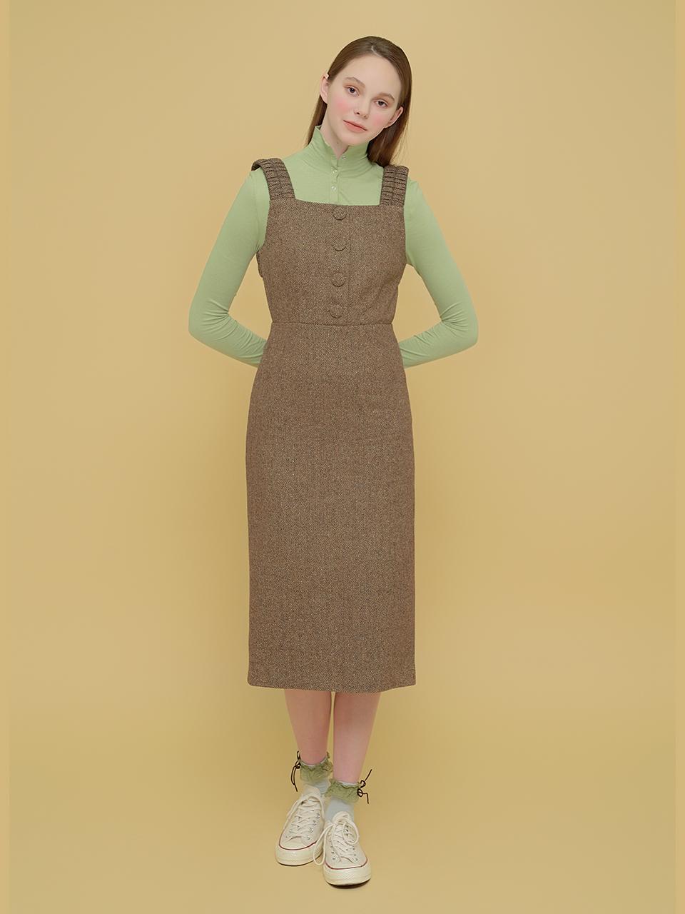 margarin fingers Herringbone Suspender Dress
