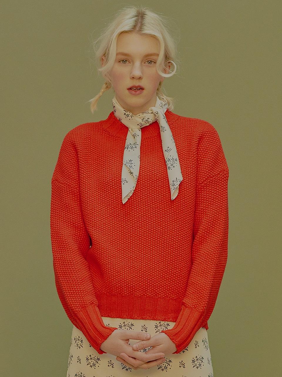 margarin fingers Lambswool Knit (Red)