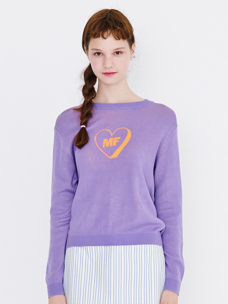 margarin fingers MF Heart Knit (Purple)