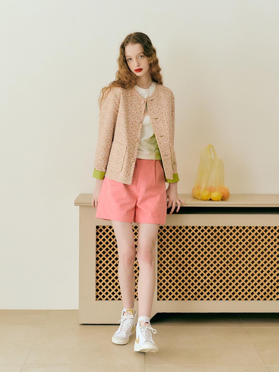 margarin fingers Pigment Bermuda Pants - Pink