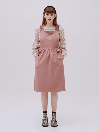 margarin fingers Ribbon Detail Dress - Pink