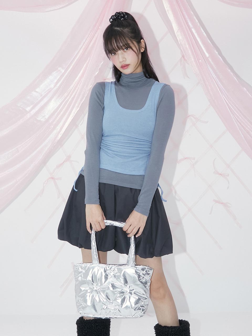 margarin fingers Star Quilted Shoulder Bag_Silver