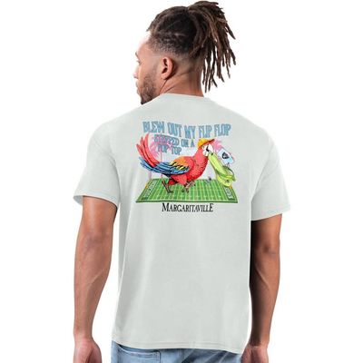 Margaritaville Men's Margaritaville Gray Las Vegas Raiders Flip Flop T-Shirt 