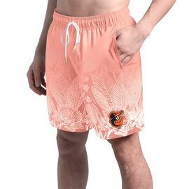 Margaritaville Men's Margaritaville Coral Baltimore Orioles Lagoon Fiesta Swim Shorts 