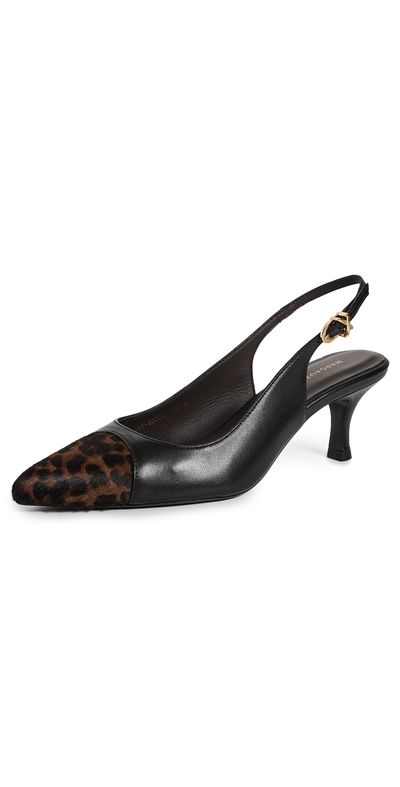 Margaux Margaux The Colette Shoes Black Nappa/Chocolate Cheetah