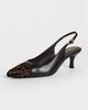Margaux Margaux The Colette Shoes Black Nappa/Chocolate Cheetah - 2