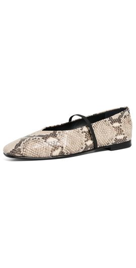 Margaux Margaux The Phoebe Flats Natural Python Embossed