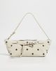 Marge Sherwood Marge Sherwood Grandma Used Sling Shoulder Bag Blond Wood Printed Suede One - 2