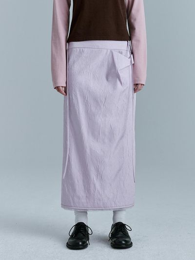 MARGESHERWOOD Crinkled Satin Skirt (Lavender)