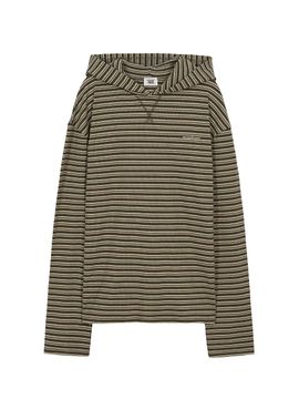 MARGESHERWOOD HOODIE STRIPE LONG SLEEVE_khaki
