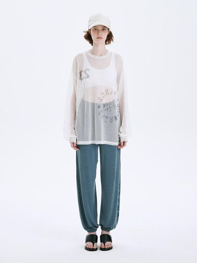 MARGESHERWOOD Jersey Banding Jogger Pants_Blue