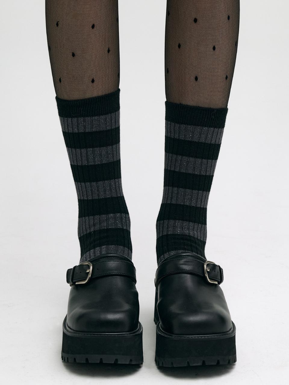 MARGESHERWOOD MARGESHERWOOD 70S CLOGS Plain Mules [Black]