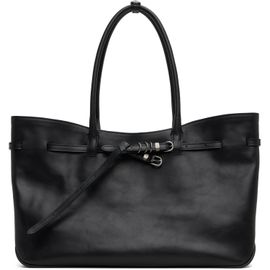 MARGESHERWOOD MARGESHERWOOD Black Leather 'Grandma' Used Large Tote