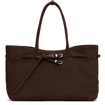 MARGESHERWOOD MARGESHERWOOD Brown Leather 'Grandma' Used Large Bag
