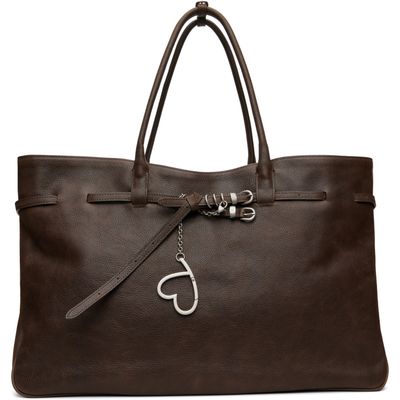 MARGESHERWOOD MARGESHERWOOD Brown Leather 'Grandma' Used XL Tote
