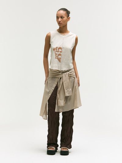 MARGESHERWOOD [MARGESHERWOOD] LAYERED SHIRT SKIRT [beige]
