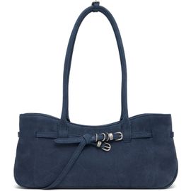 MARGESHERWOOD MARGESHERWOOD Navy Leather 'Grandma' Used Shoulder Bag