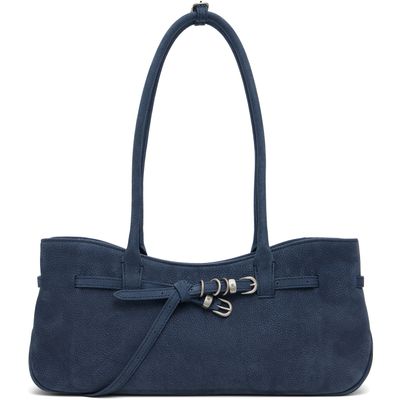 MARGESHERWOOD MARGESHERWOOD Navy Leather 'Grandma' Used Shoulder Bag