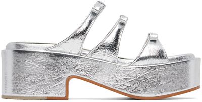 MARGESHERWOOD MARGESHERWOOD Silver Ribbon Sandals