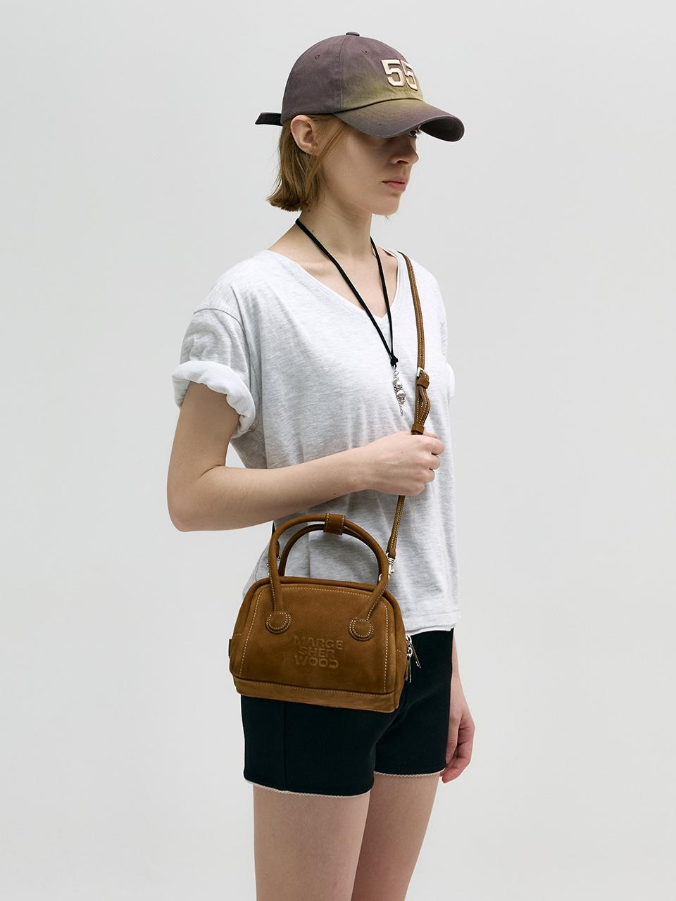 MARGESHERWOOD MARGESHERWOOD SOFT TOTE MINI Nubuck Tote Bag [Chestnut]