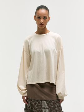 MARGESHERWOOD [MARGESHERWOOD] SUMMER BREEZE LONG SLEEVE T-SHIRTS [beige]