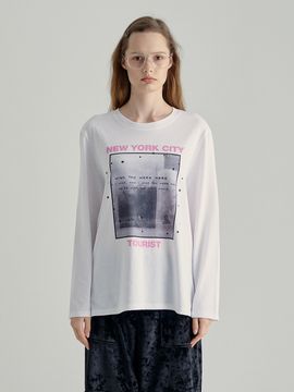 MARGESHERWOOD New York City Tourist Graphic T-shirt_White