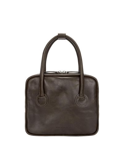 MARGESHERWOOD PIPING SLIM TOTE Bag_washed brown pull-up