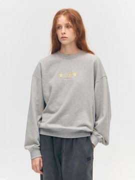 MARGESHERWOOD STAR LOGO SWEATSHIRT_melange grey