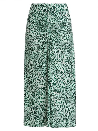 Maria Cher Women's Baradero Anna Ruched Abstract Midi-Skirt