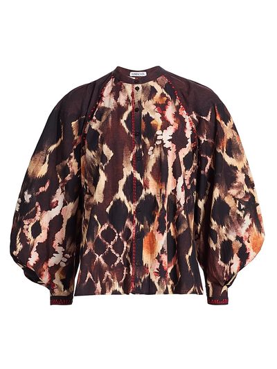 Maria Cher Women's Fleetwood Andre Printed Cotton Blouse