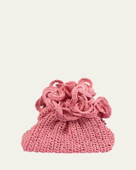 Maria La Rosa Game Mini Circle Crochet Clutch Bag