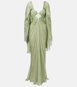 Maria Lucia Hohan Maria Lucia Hohan Cassandra caped silk muslin gown
