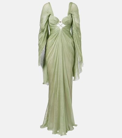 Maria Lucia Hohan Maria Lucia Hohan Cassandra caped silk muslin gown