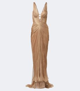 Maria Lucia Hohan Maria Lucia Hohan Corinna silk muslin bustier gown