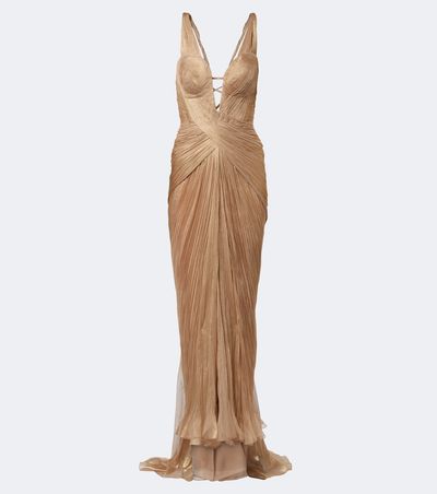 Maria Lucia Hohan Maria Lucia Hohan Corinna silk muslin bustier gown
